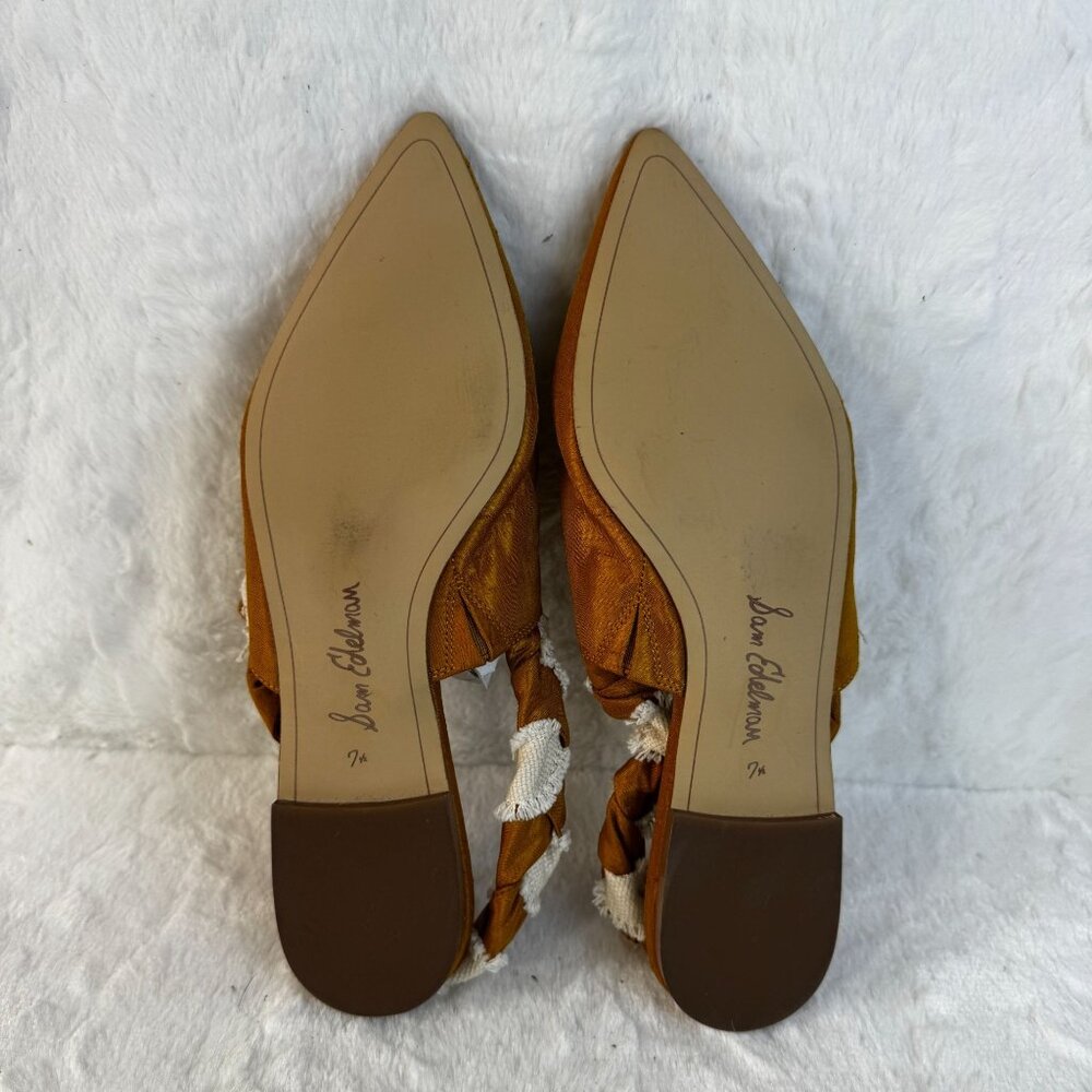 Sam Edelman Womens 7.5M Pointed Toe Flats Braided White Straps Rivers Mule - Picture 5 of 6